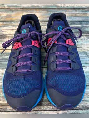 Merrell Riveter E-Mesh Sneakers Womens 9.5 Blue Casual Athletic Walking Shoes